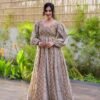 kalki brown cotton maxi