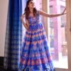 damini blue chanderi maxi
