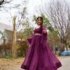 Purple netra georgette maxi