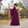Purple netra georgette maxi