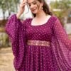 Purple netra georgette maxi
