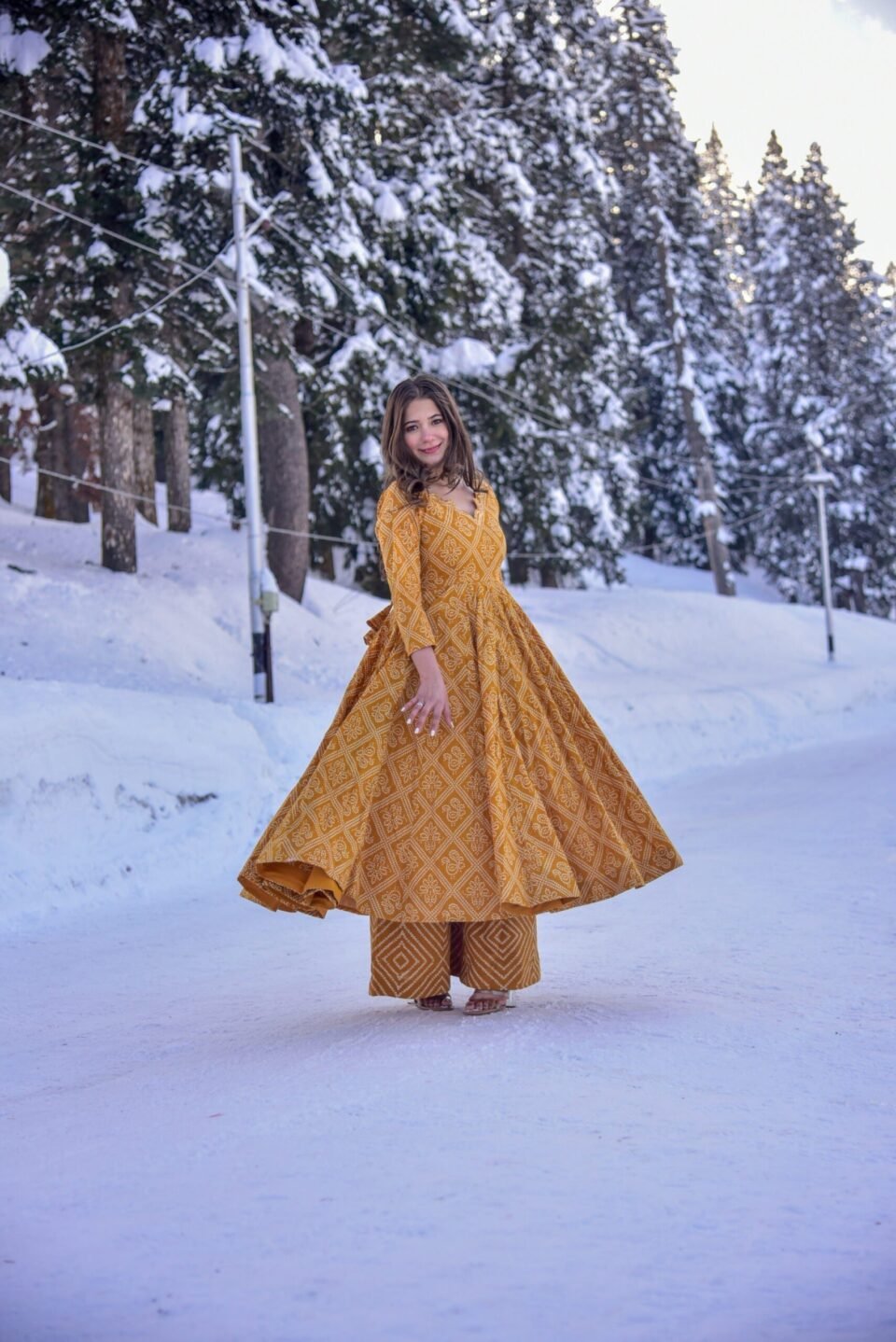 mustard emerald Kurta palazzo set