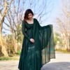 Nisha green chanderi maxi set