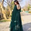 Nisha green chanderi maxi set