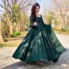 Nisha green chanderi maxi set