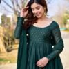 Nisha green chanderi maxi set