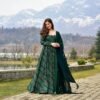 green shimmer glace maxi set