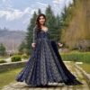 Gayatri black and blue combi maxi set