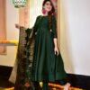 lush green silk suit set