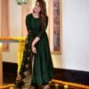 lush green silk suit set