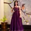 Mariyam purple silk maxi set