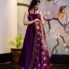 Mariyam purple silk maxi set