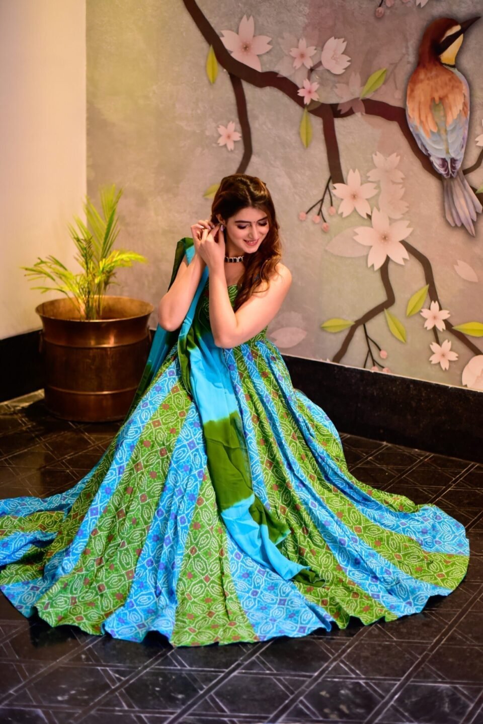 secret blue and green maxi set