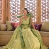 Yasmin green bow maxi