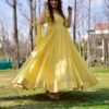 farzana yellow chanderi dress