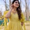 farzana yellow chanderi dress