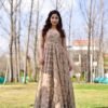 casper brown chanderi dress