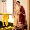 glory beige chanderi suit set