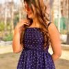 Blue georgette layered dress