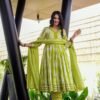 Mouni shibori green suit set