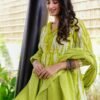 Mouni shibori green suit set