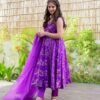 purple organza shimmer suit set