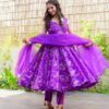 purple organza shimmer suit set