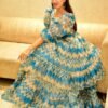 princess blue organza dress