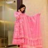 vamika pink cotton suit set