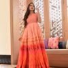Aarvi orange chanderi maxi