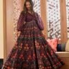 meadow wine chanderi maxi