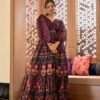meadow wine chanderi maxi