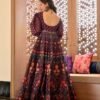 meadow wine chanderi maxi