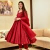 prerna maroon georgette suit set