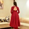 prerna maroon georgette suit set