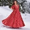 dhrishti red cotton dress