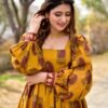 mustard dazzling kurta set