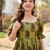 delicate green kurta set