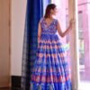 damini blue chanderi maxi