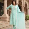 SALE: Pastel Turquoise Festive suit set (3 Piece)  – DEAL