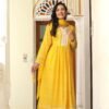 SALE: Gold Yellow Bandhej Romance Suit (3 piece)