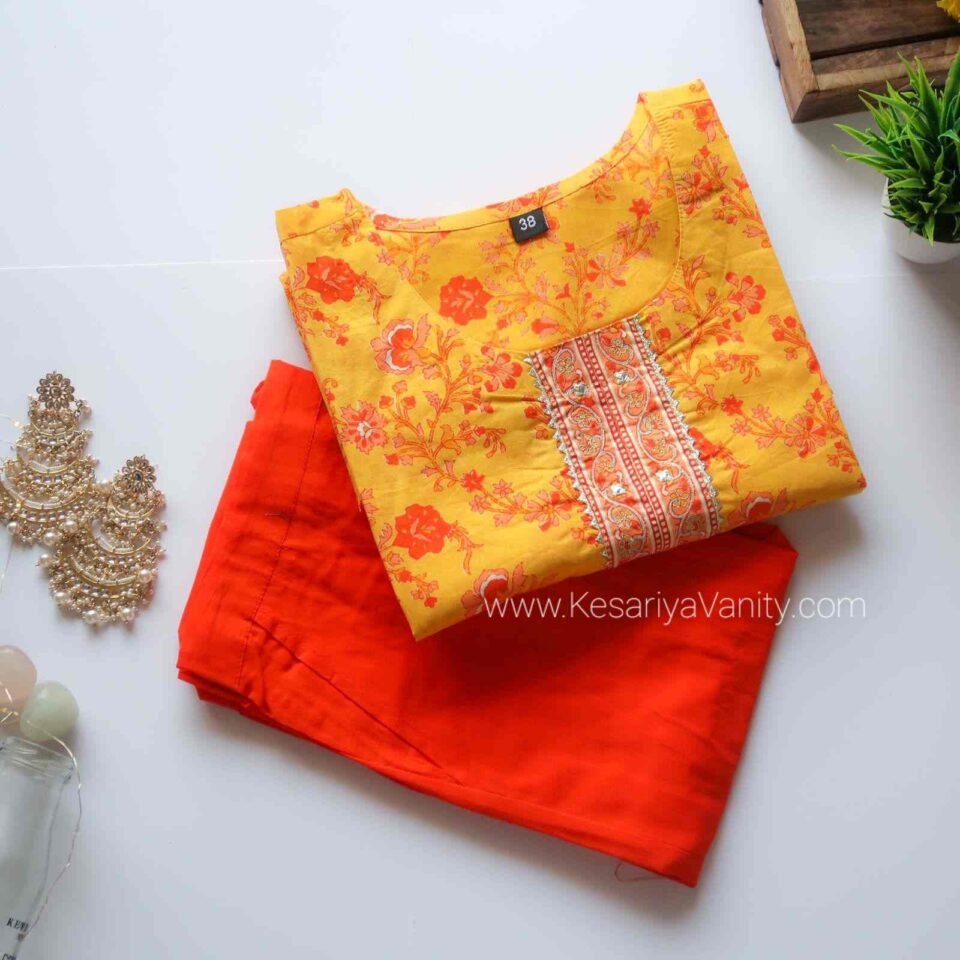 SALE: Sunflower Orange Suit Set