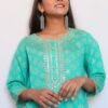SALE: Turquoise Handwork Suit Set