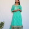 SALE: Turquoise Handwork Suit Set