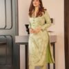 light green straight kurta set