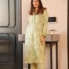 light green straight kurta set