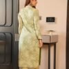 light green straight kurta set