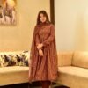blazing brown muslin suit set