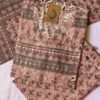 Peach Blossom Cotton Kurta Set – 3 pc – M