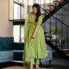 Falguni green georgette suit set